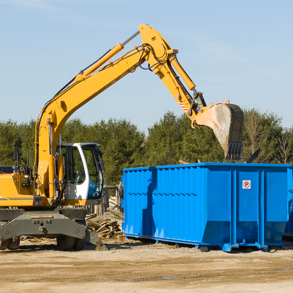 what size residential dumpster rentals are available in Merrifield